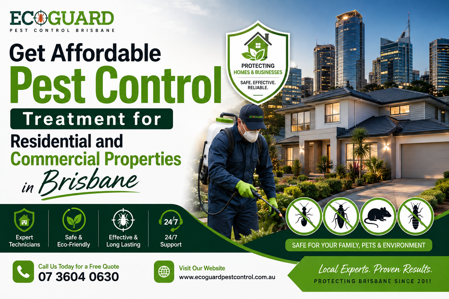 Get Affordable Pest Control Treatment for Residential and Commercial Properties in Brisbane