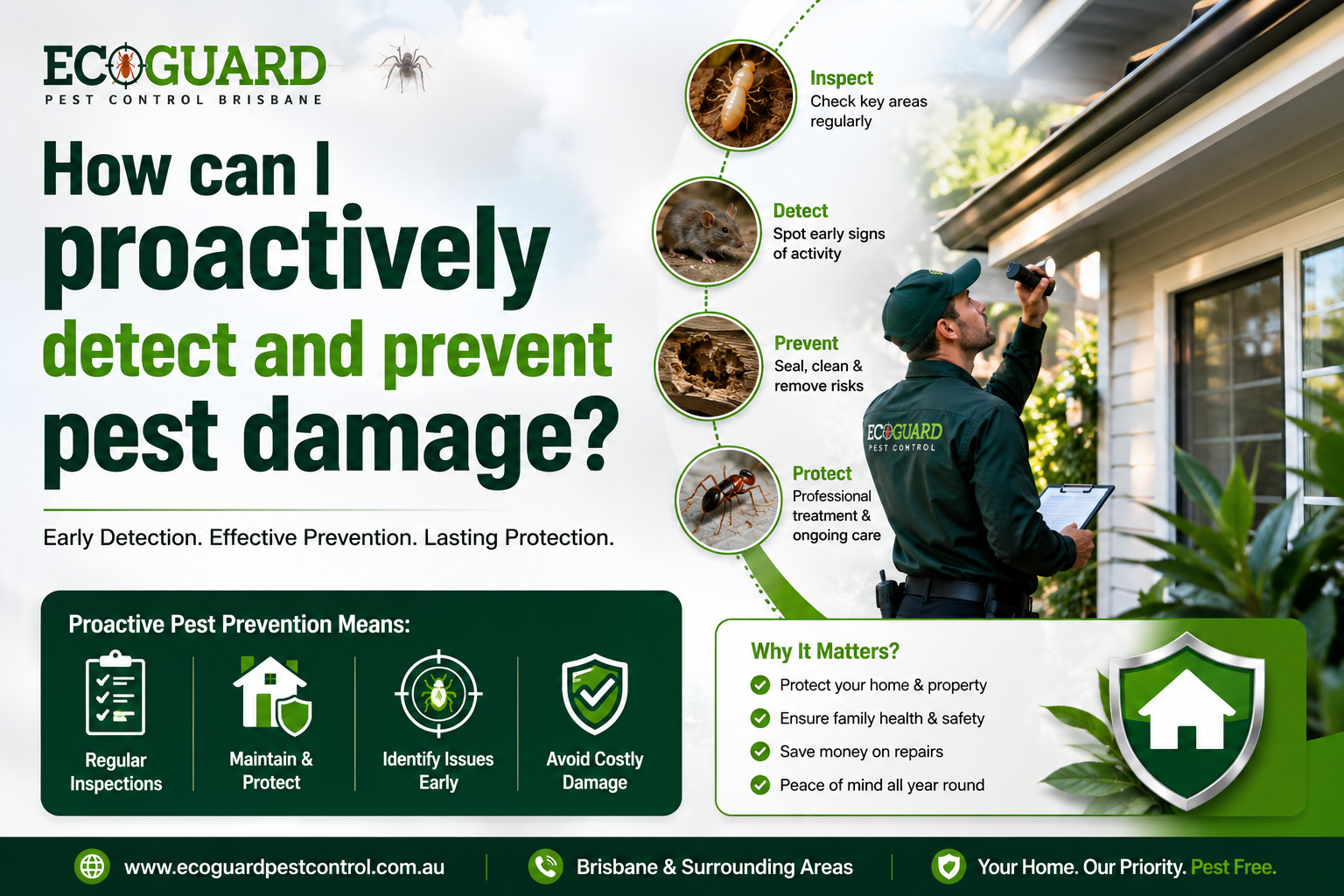 How can I proactively detect and prevent pest damage